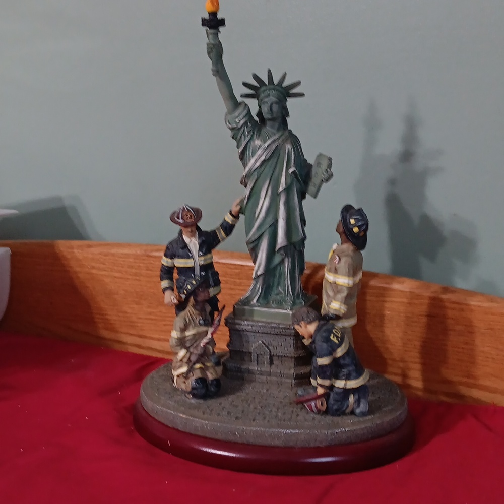 Four FDNY Fireman and Statue Liberty
